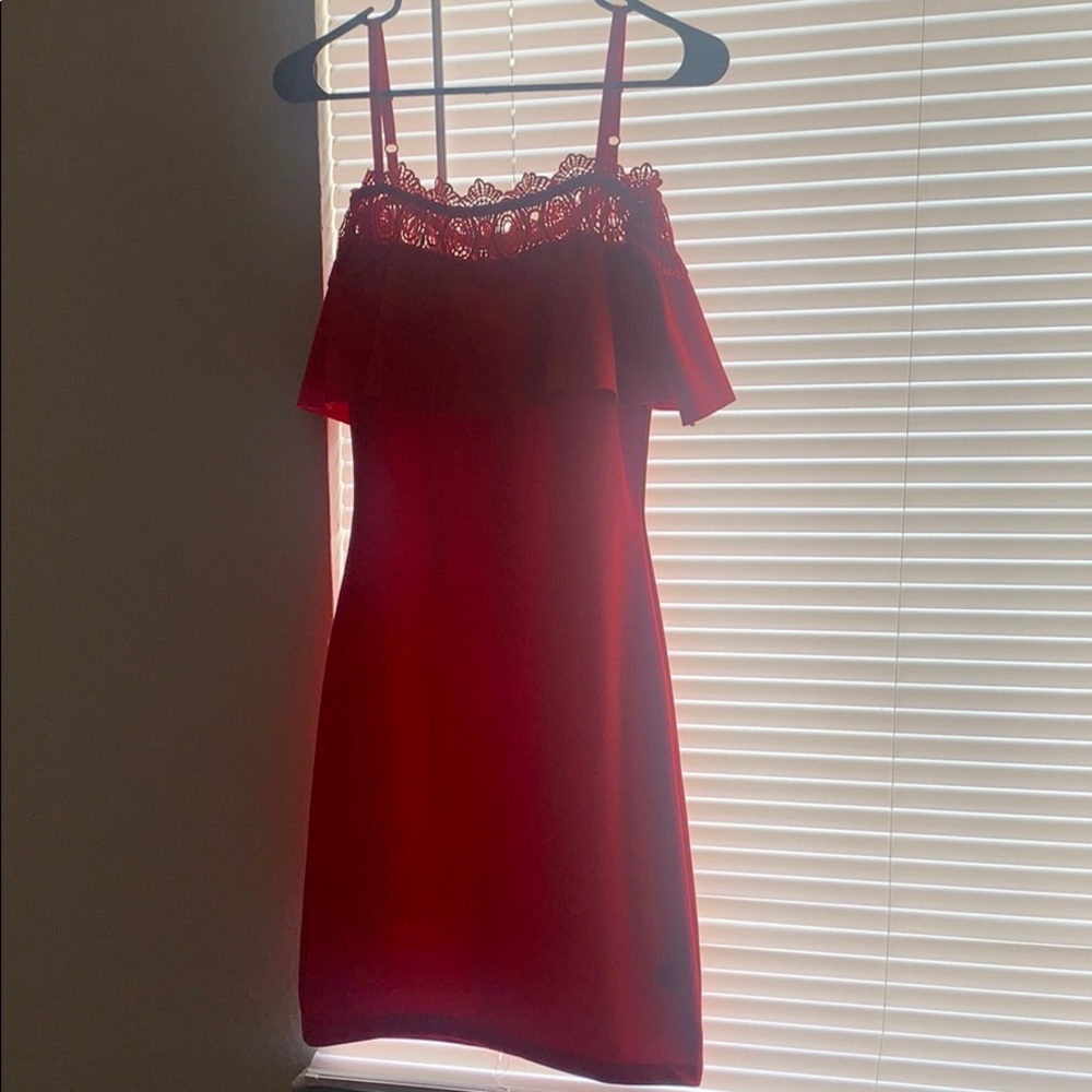 Red evening dress